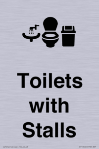 Toilets: Stalls and Wash Basin with Sanitary Bin